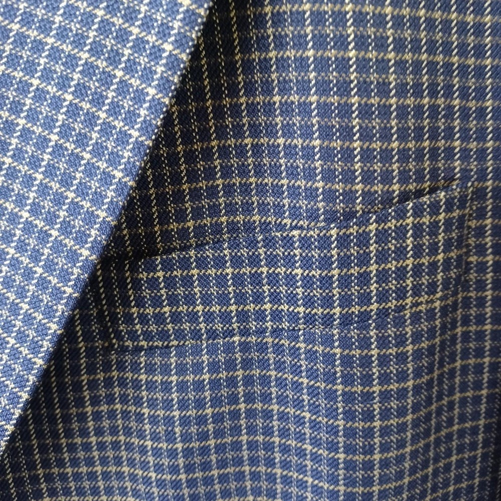 Brandini Le Collezioni Men's Wool Silk Blend Plaid Blazer 46R - Picture 2 of 8